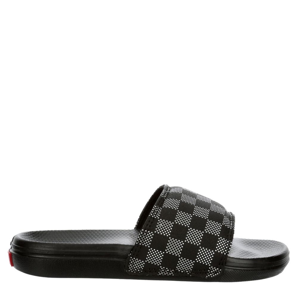 Black Vans Boys Slide-one Checkerboard Sandal | Boys | Rack Room