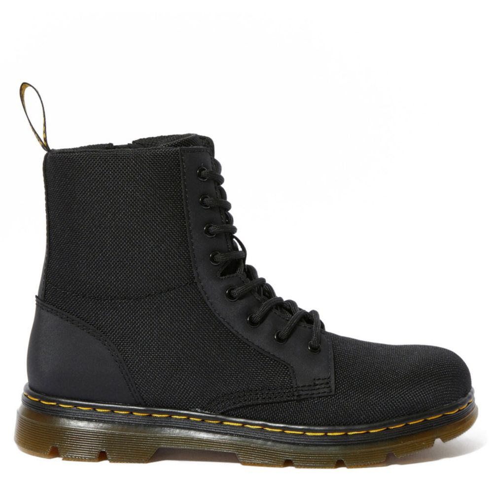 combs platform combat boot black
