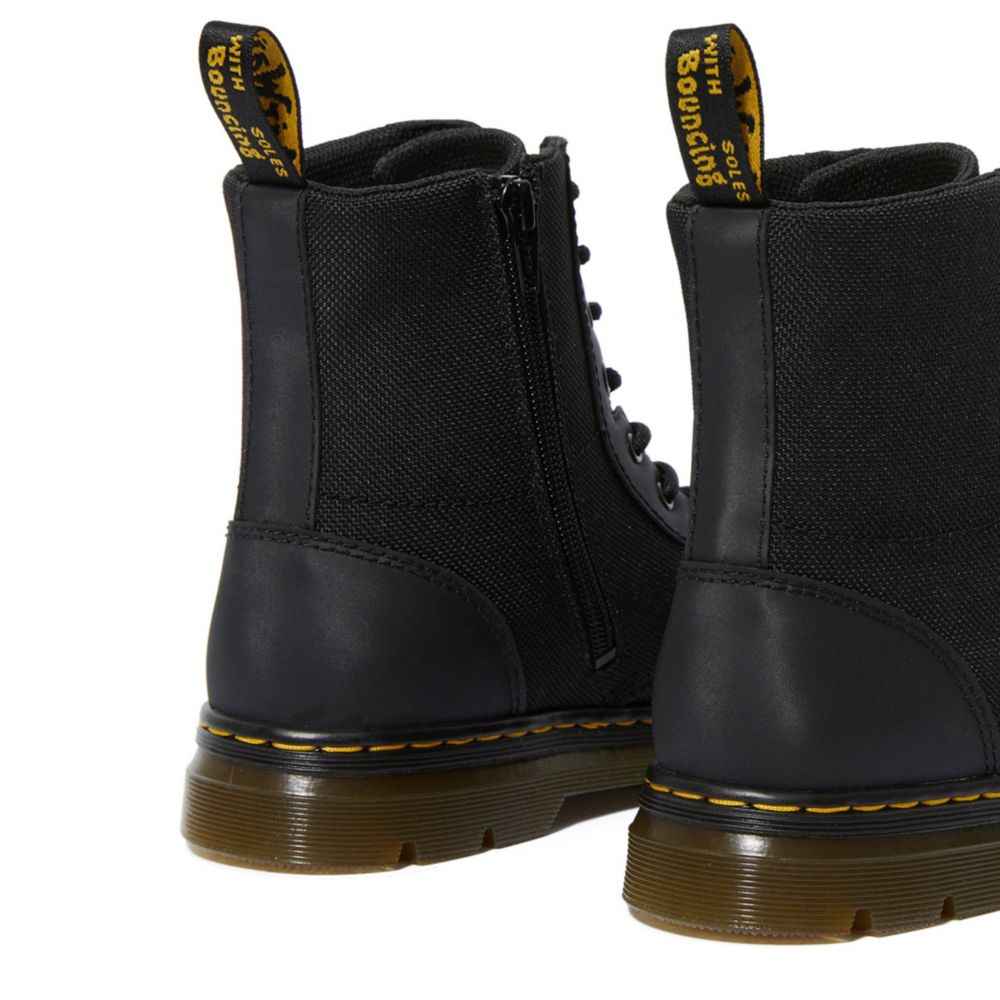 combs platform combat boot black