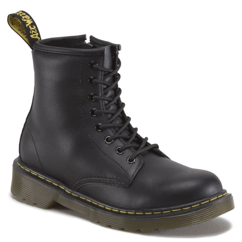 boys black combat boots