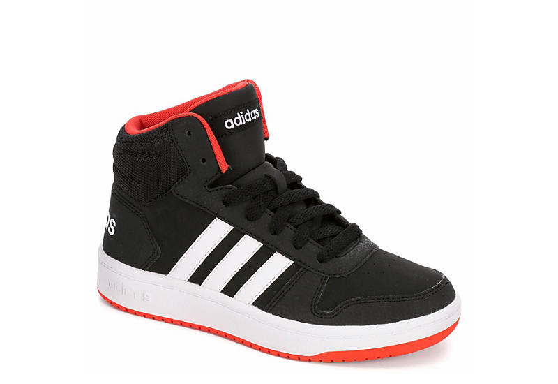 Black Adidas Hoops Boys' High Top Sneakers | Rack Room Shoes | Rack Room  Shoes