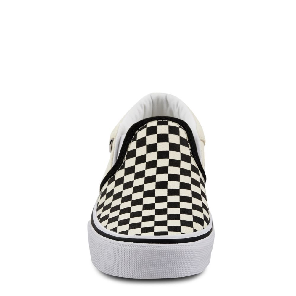 vans asher kid's checkered skate shoes