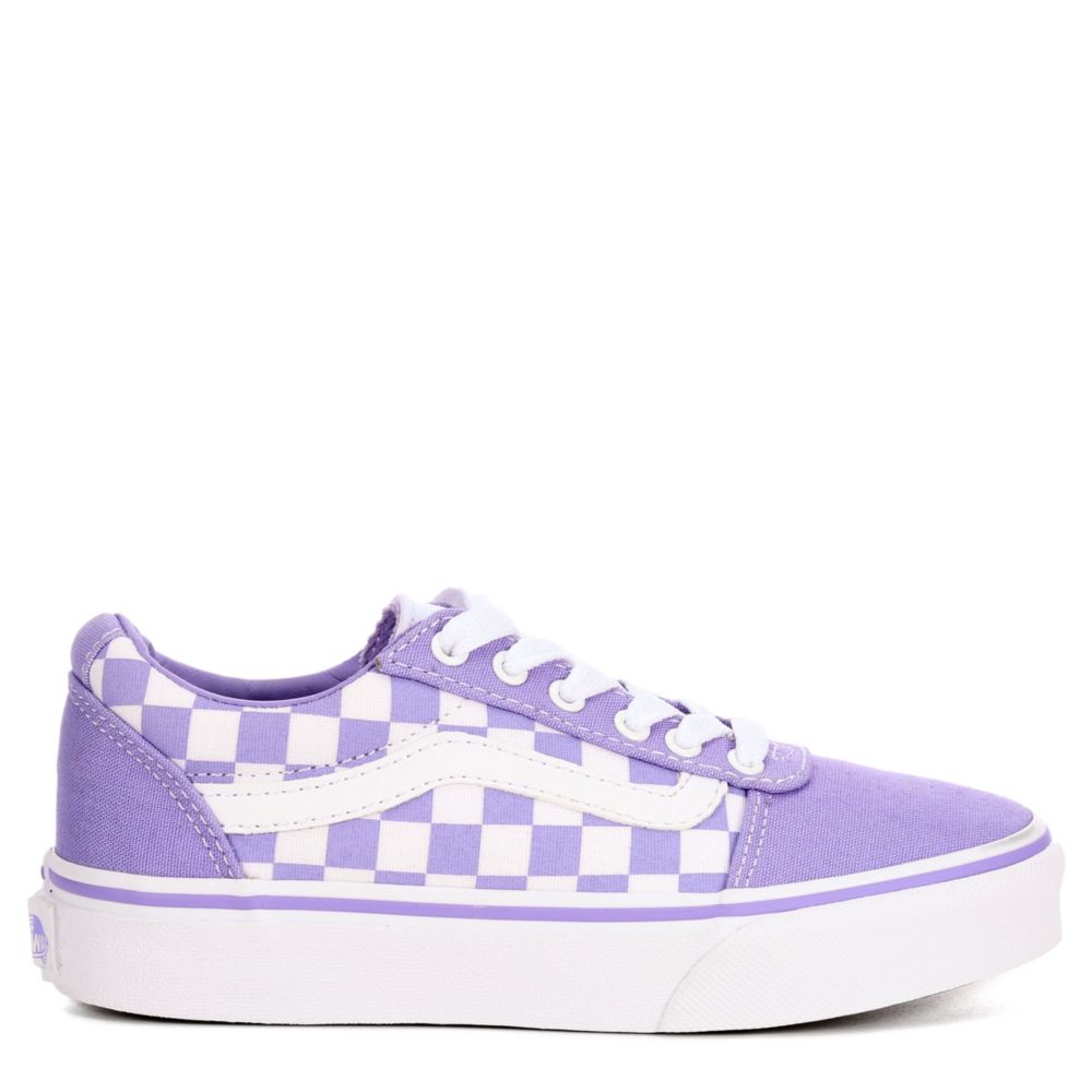 light purple checkerboard vans