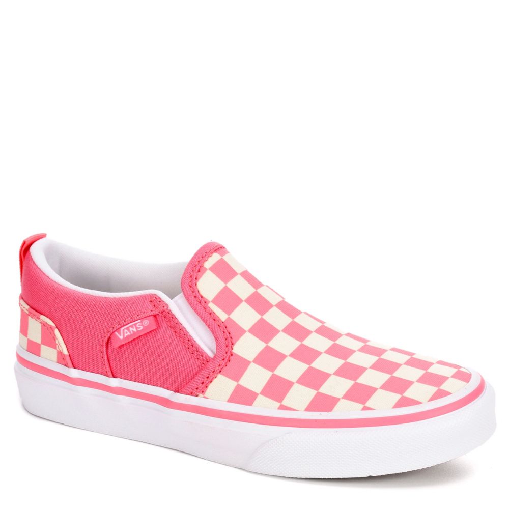 slip on pink checkered vans