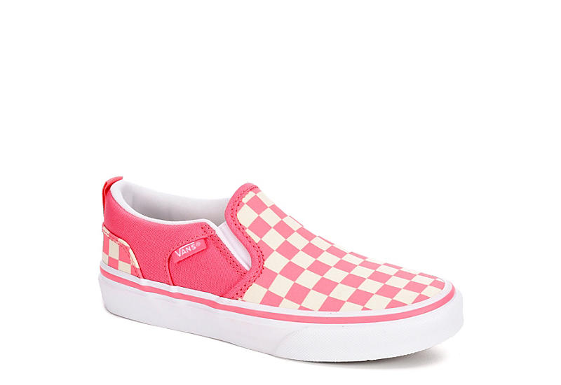 Pink Checkered Vans Asher Girls' Skate Shoes | Rack Room Shoes
