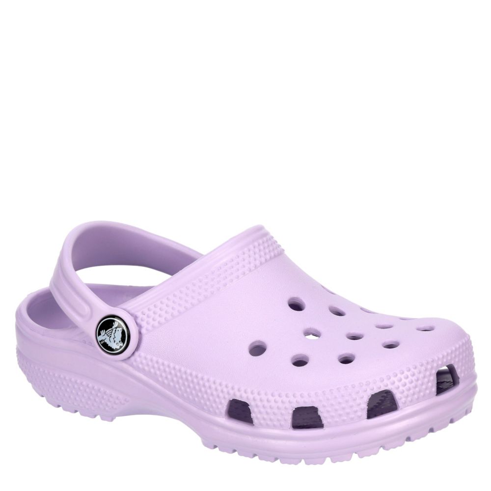 girls purple crocs