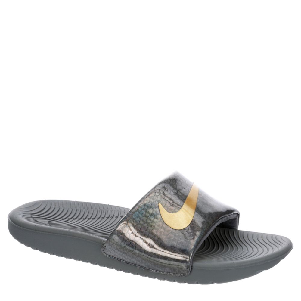 nike sandals grey