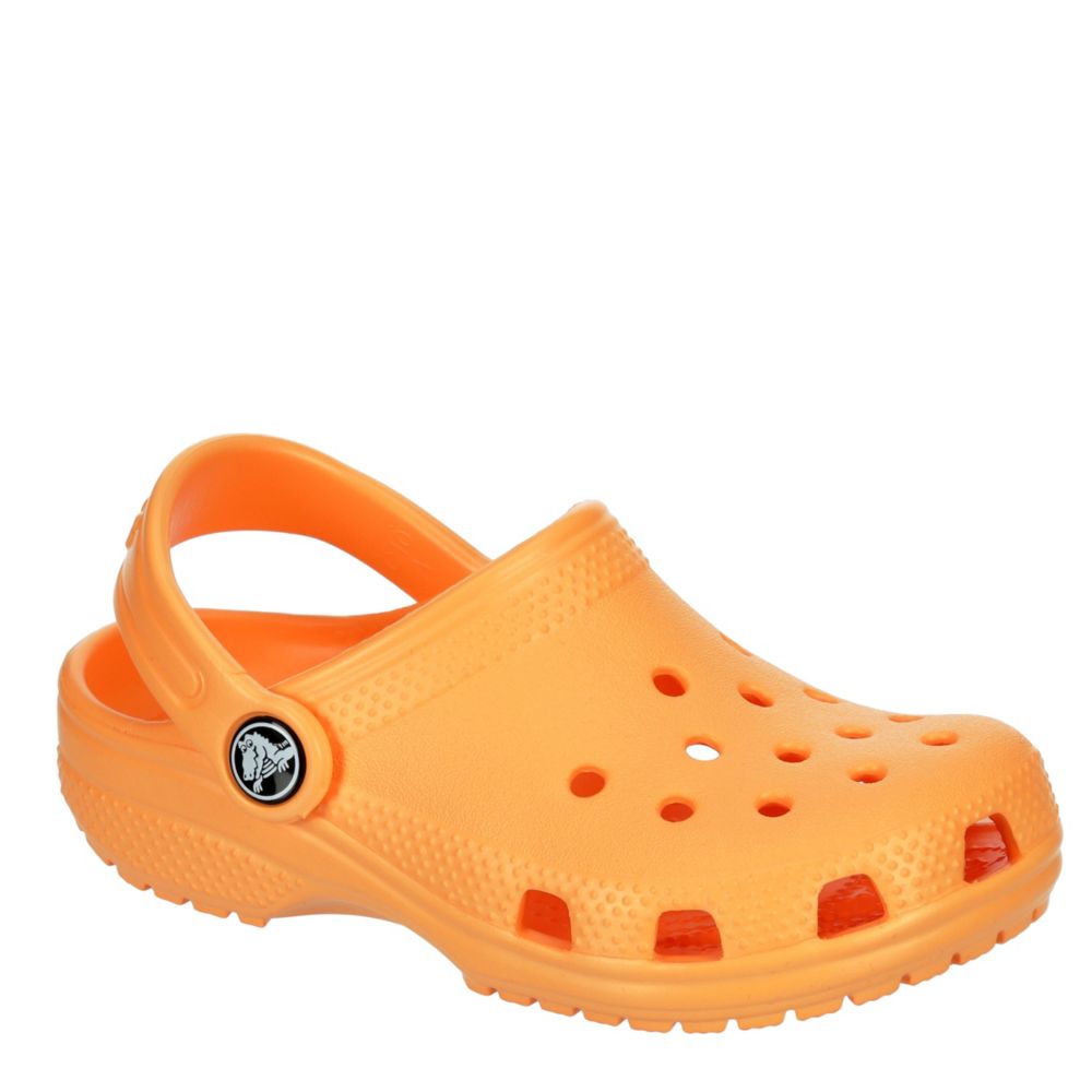 Orange Crocs Girls Classic Clog 