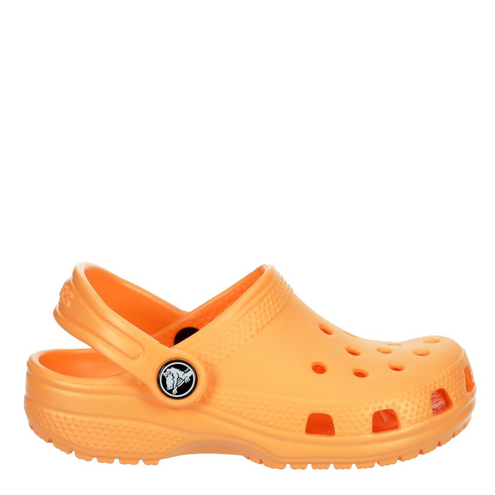orange classic crocs
