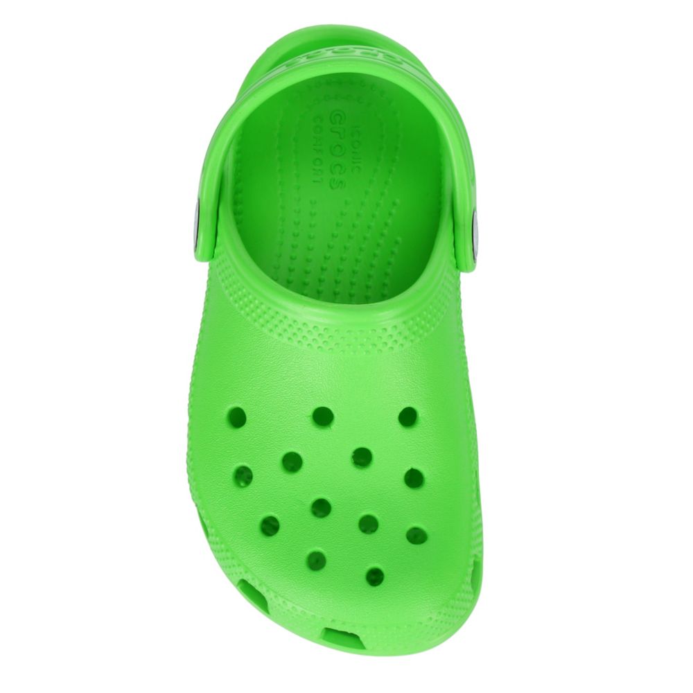 neon green crocs