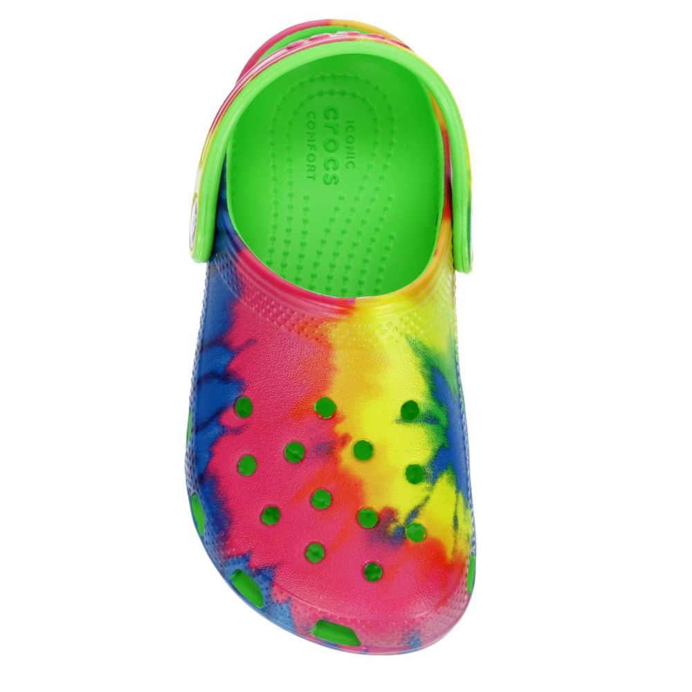 Tie-dye Crocs Girls Classic Clog 