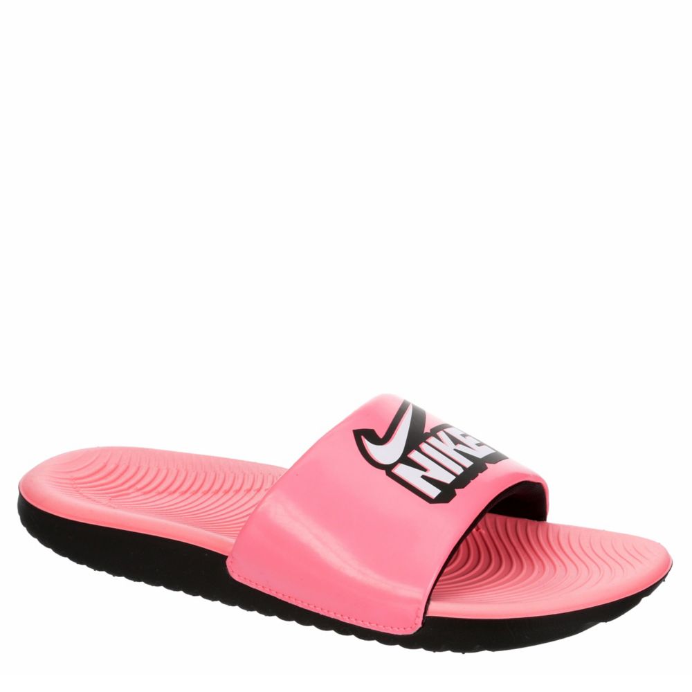 baby pink nike sliders