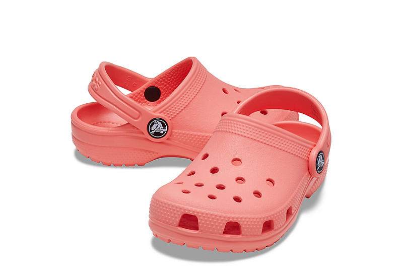 Crocs 204536 CLASSIC CLOG Kids Boys Girls Slip On Ankle Strap Casual Clogs Melon 