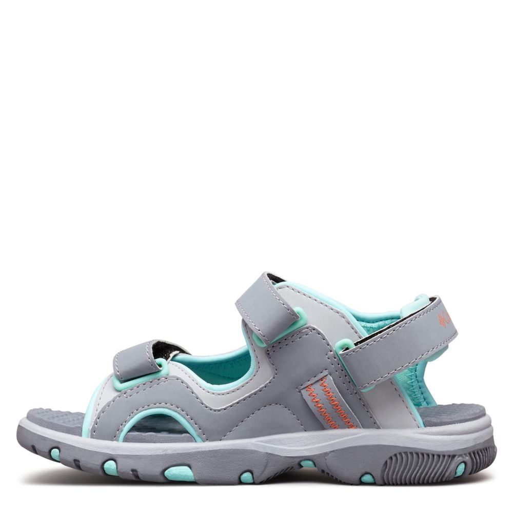 Columbia Castlerock Supreme Sandal - Kids' Tradewinds Grey/Bright Peach, 6.0