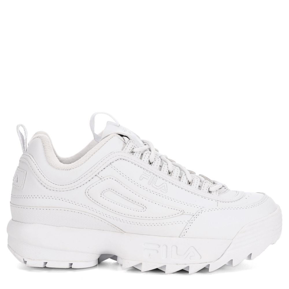 plain white fila shoes