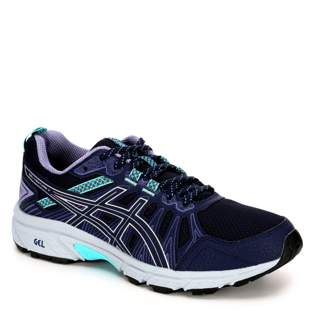 asics womens running shoes blue