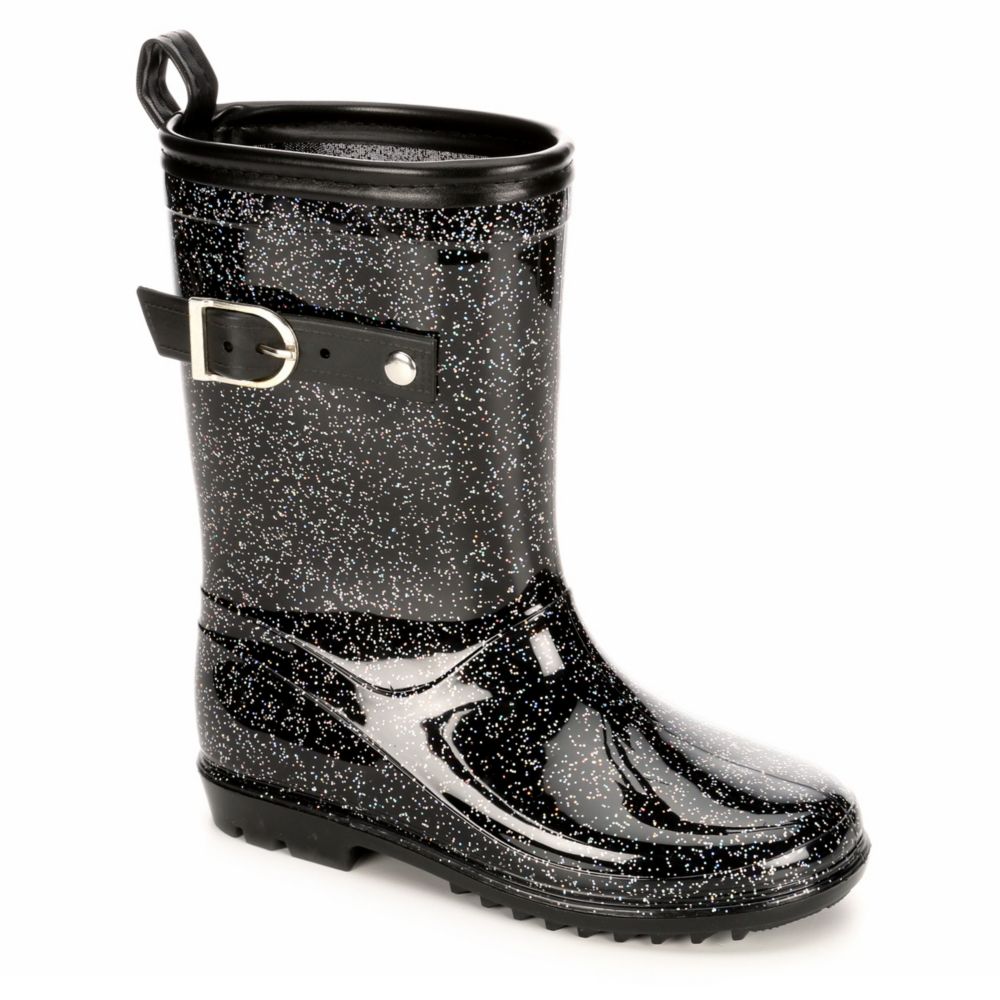 ladies black rain boots