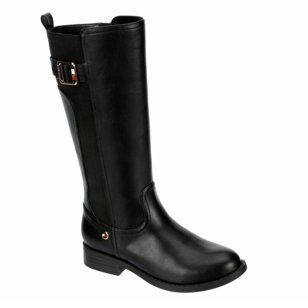 tommy hilfiger riding boots black