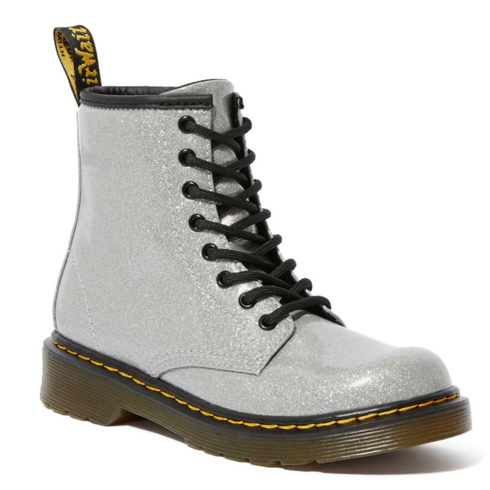 silver dr martens shoes