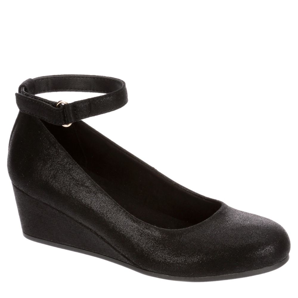 girls black wedge shoes