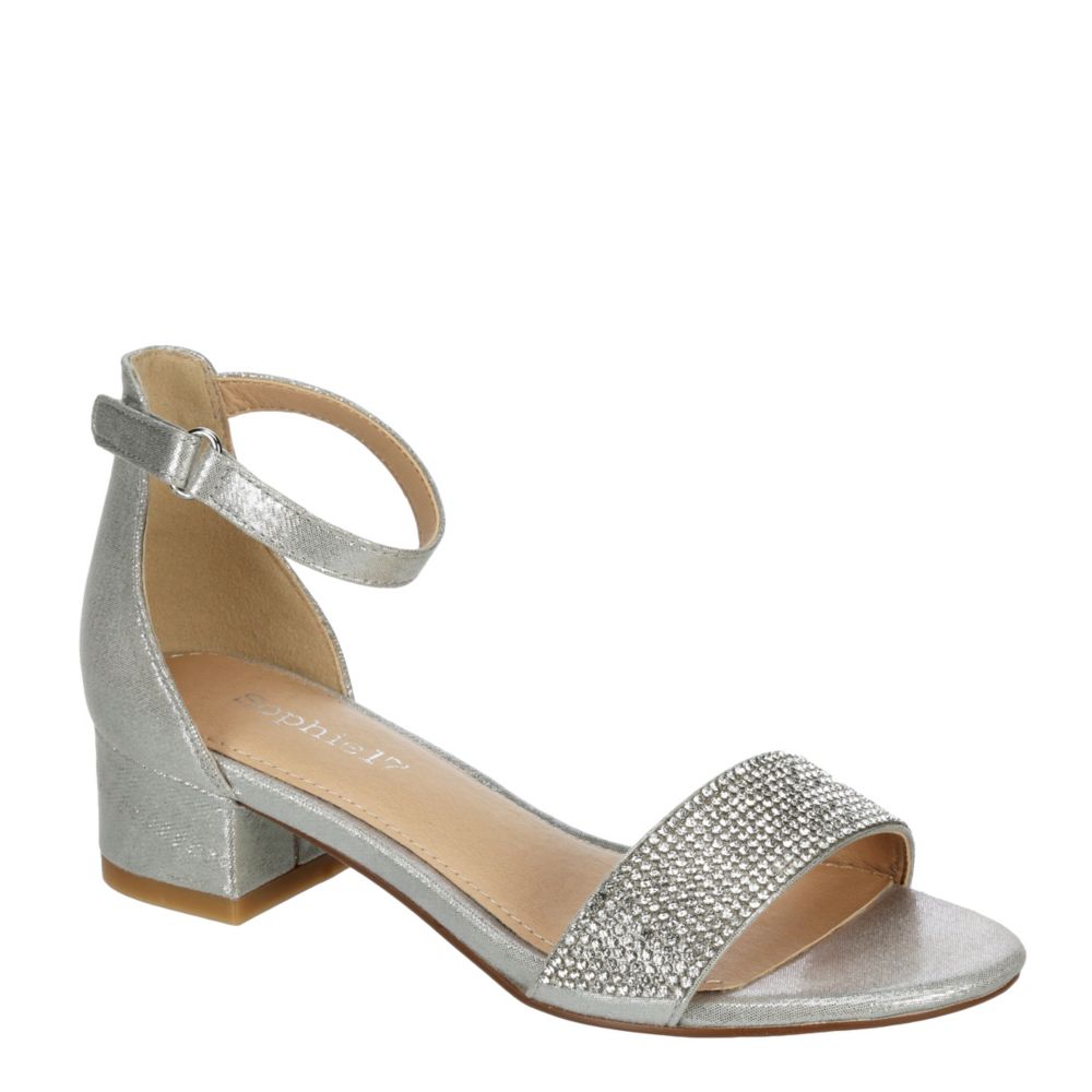 girls silver dress sandals