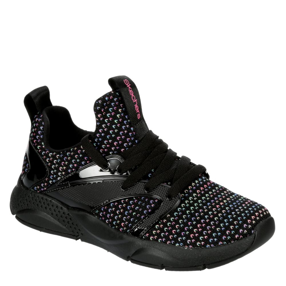 skechers shine status black