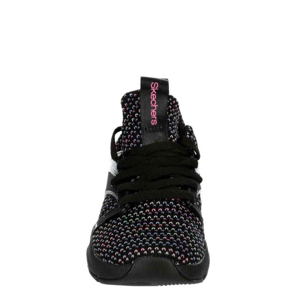 skechers shine status black