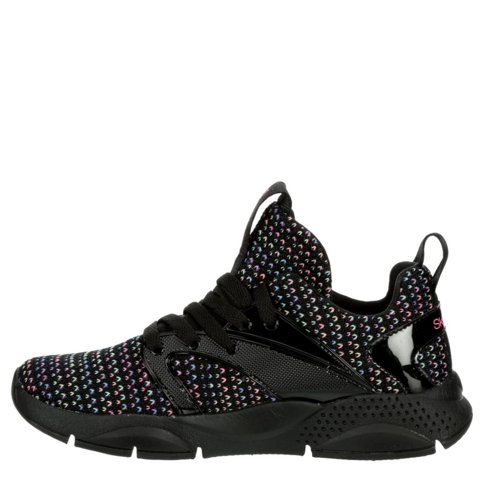 skechers shine status black