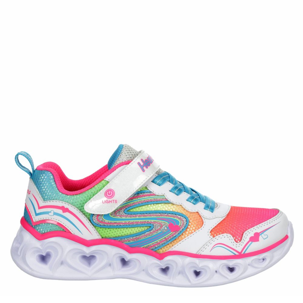 girls white skechers