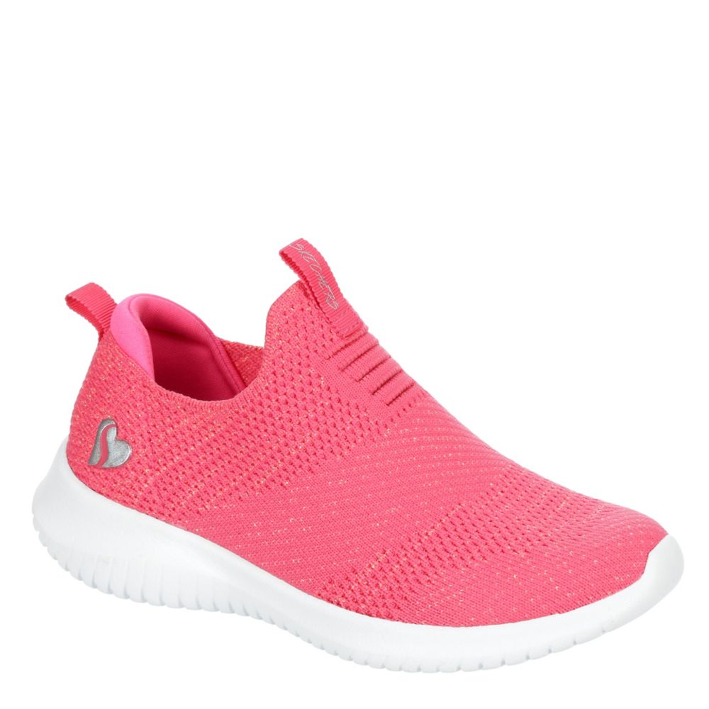 Bright Pink Skechers Girls Ultra Flex 