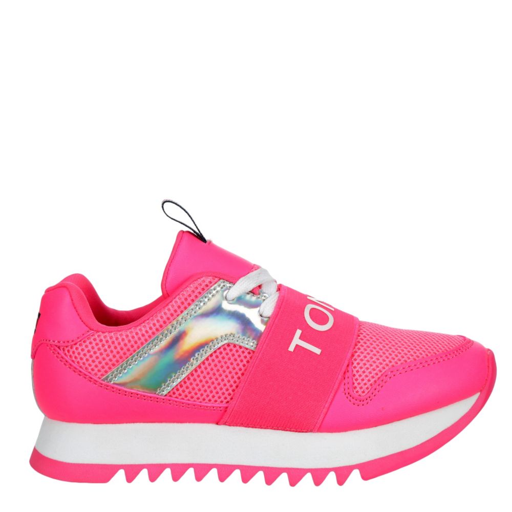 pink and white tommy shoes