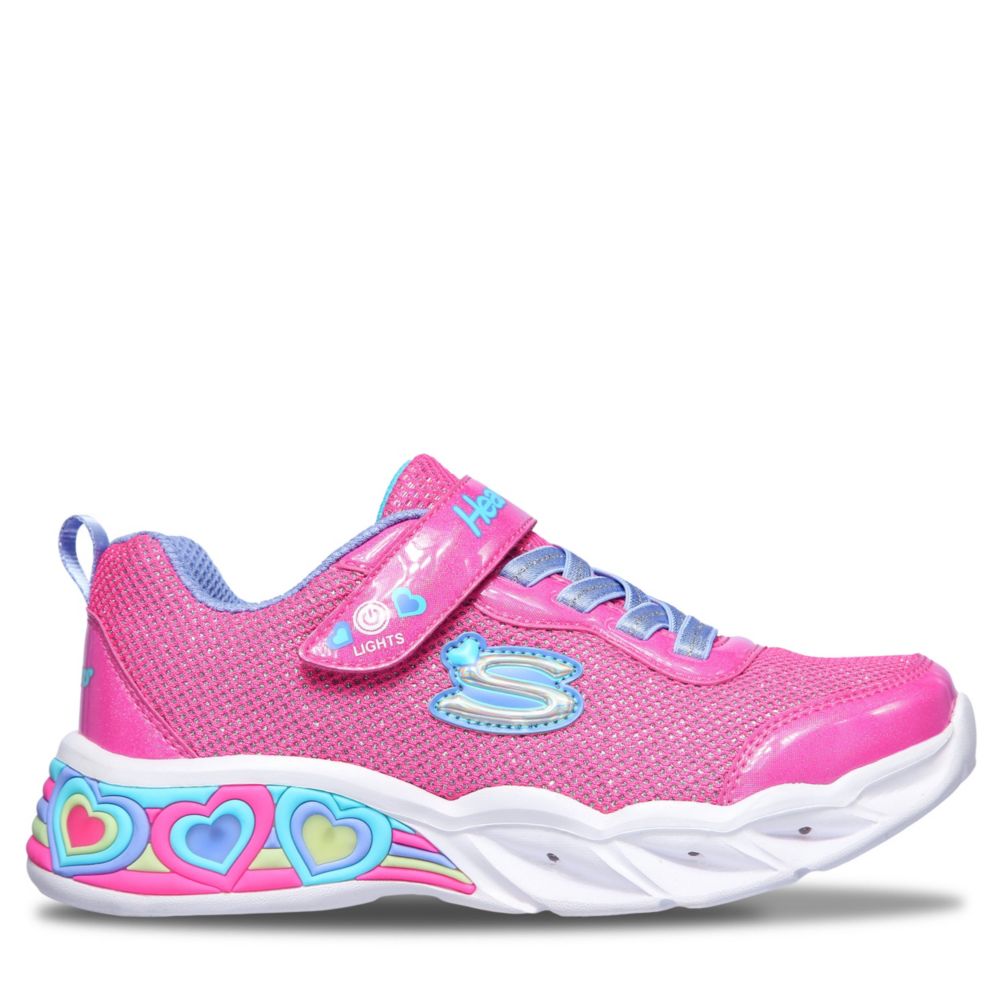 girls pink skechers
