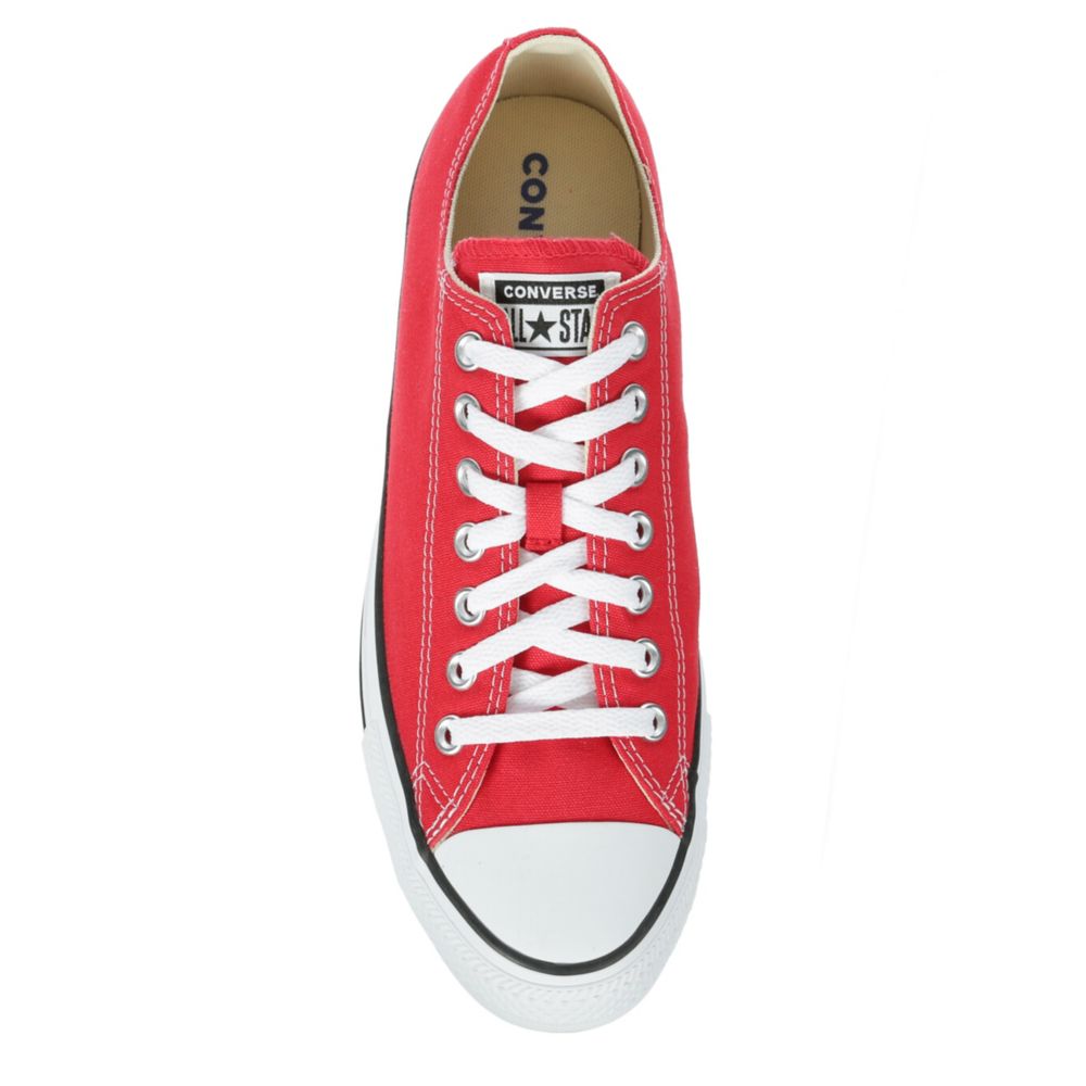 red laceless converse