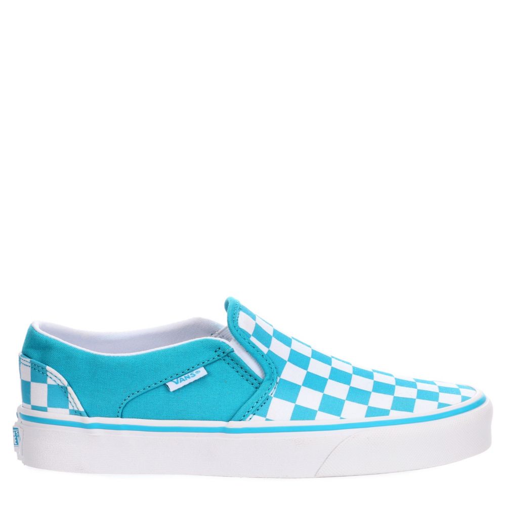 sky blue vans slip ons