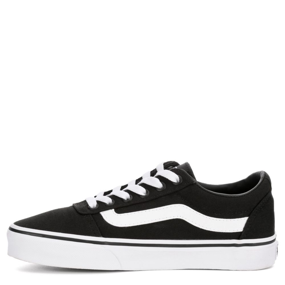 low top black vans womens