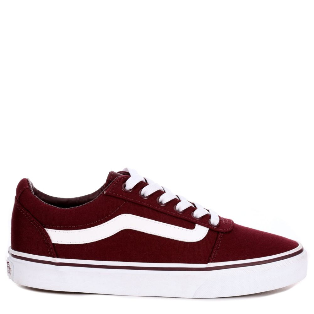 Burgundy hot sale check vans