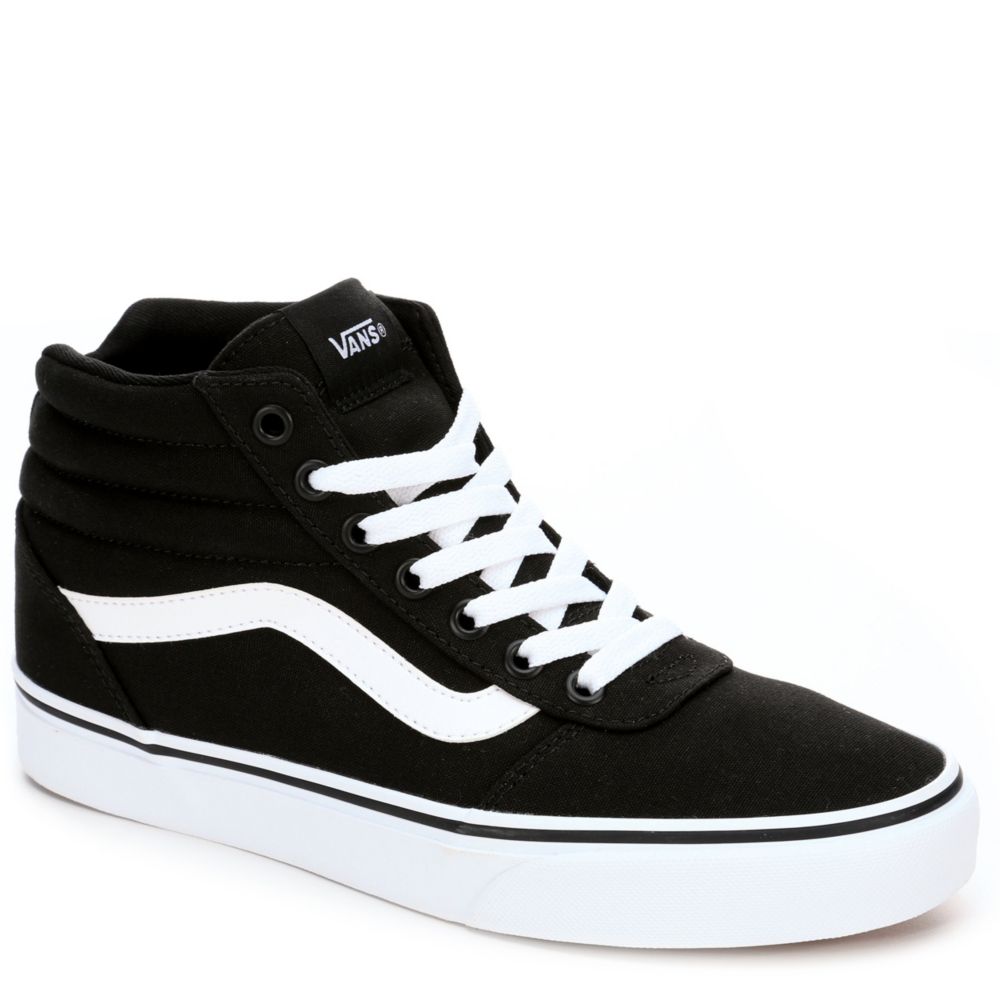 black hi top vans