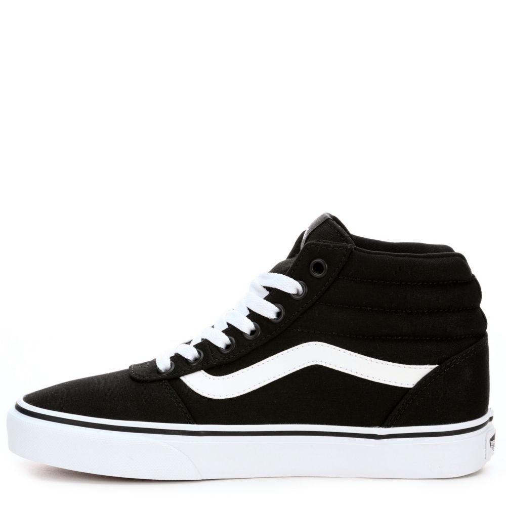 all black high top vans womens