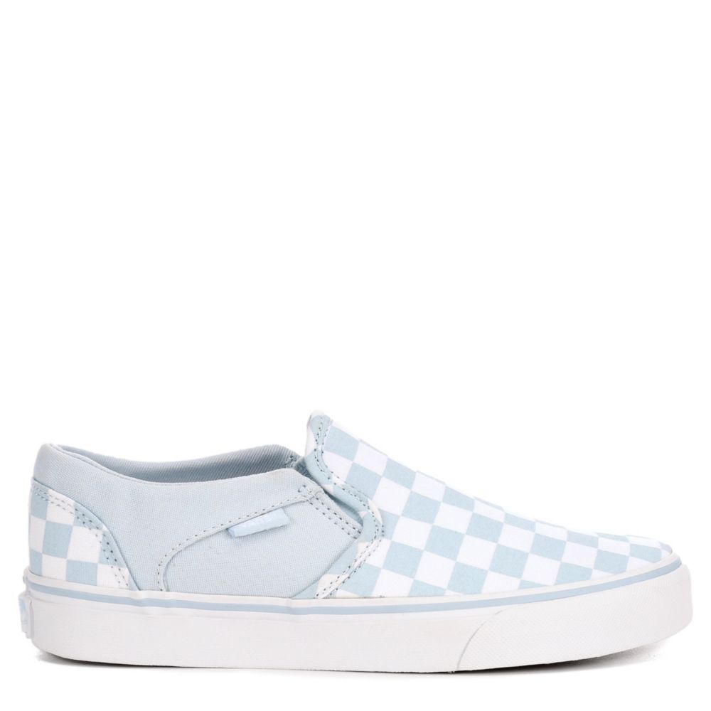 Blue \u0026 White Checkerboard Vans Asher 