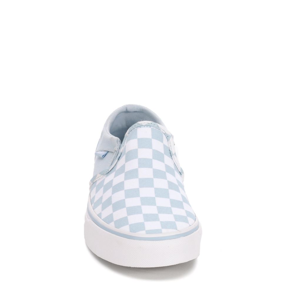 Blue \u0026 White Checkerboard Vans Asher 