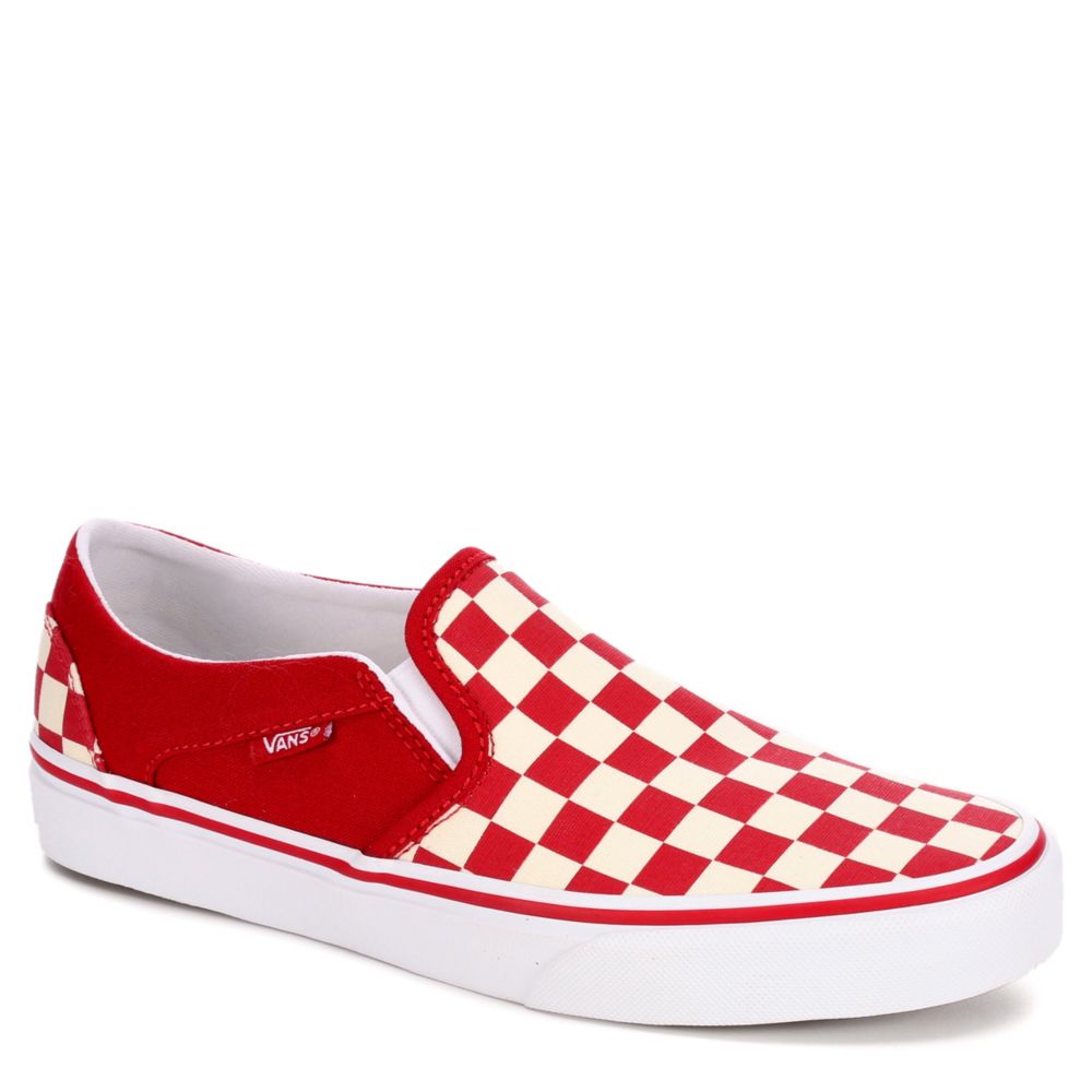 kids red checkerboard vans