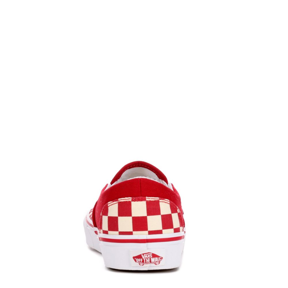womens red checkered vans