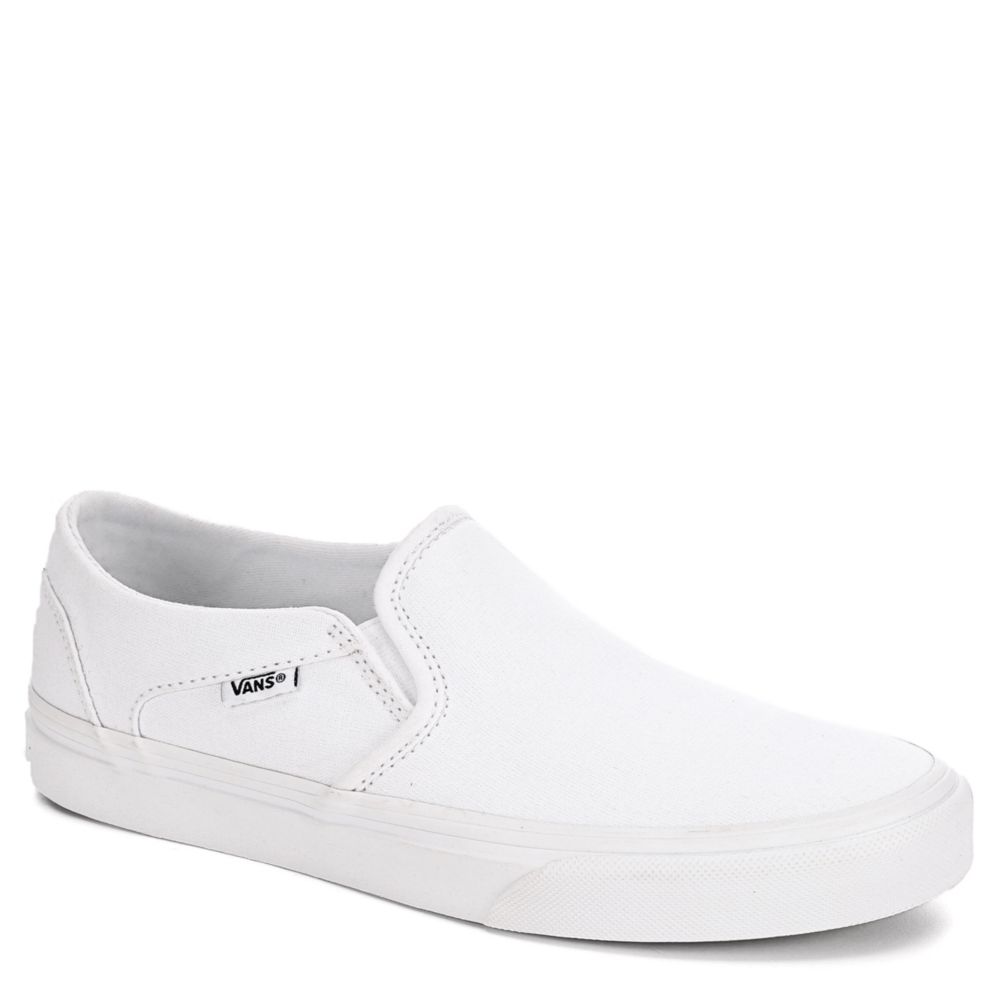 white slip on vans