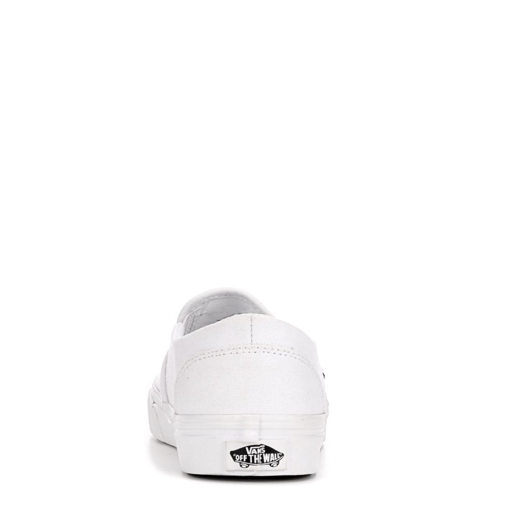 plain white vans slip ons