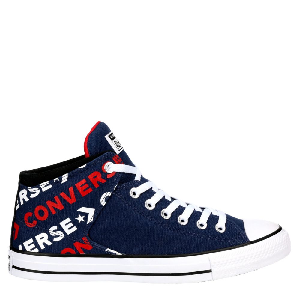 converse navy high street mid