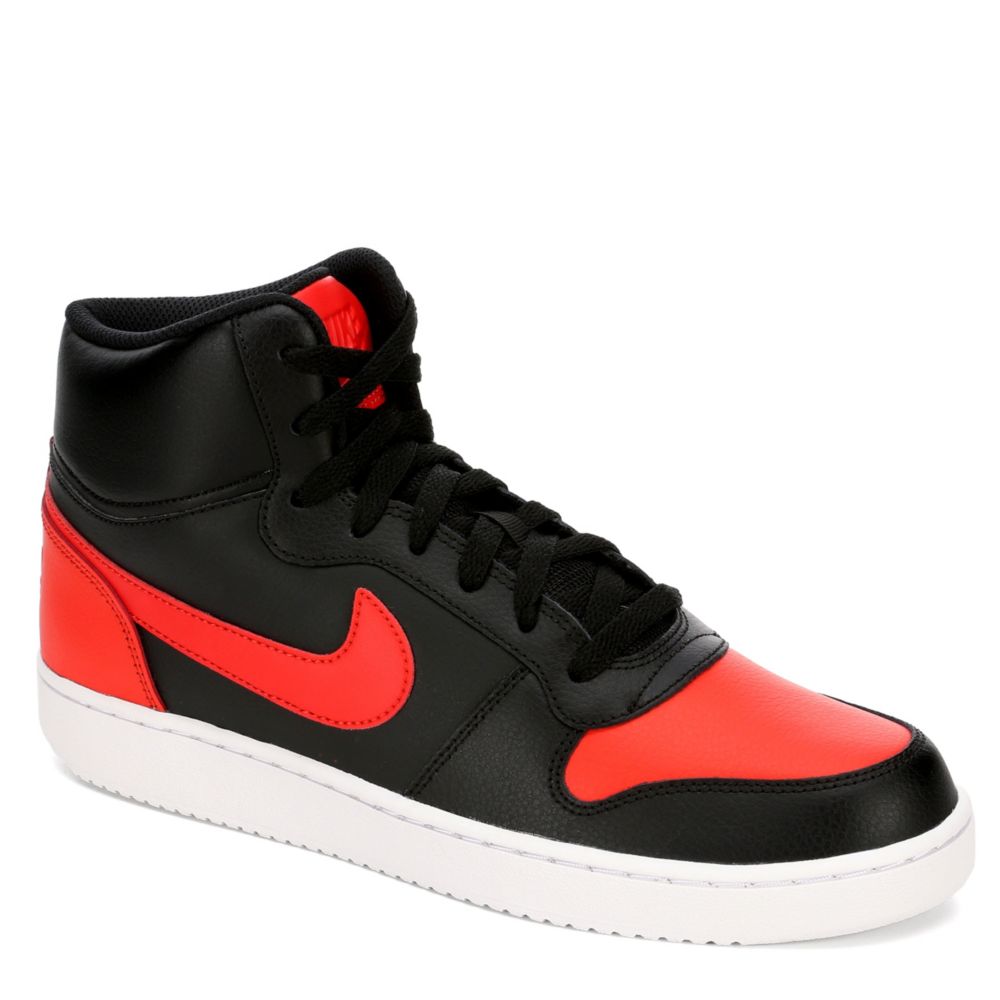 nike black and red high tops