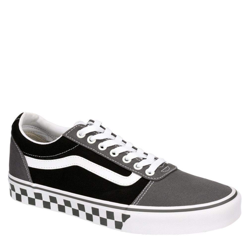 black and grey vans mens cheap online