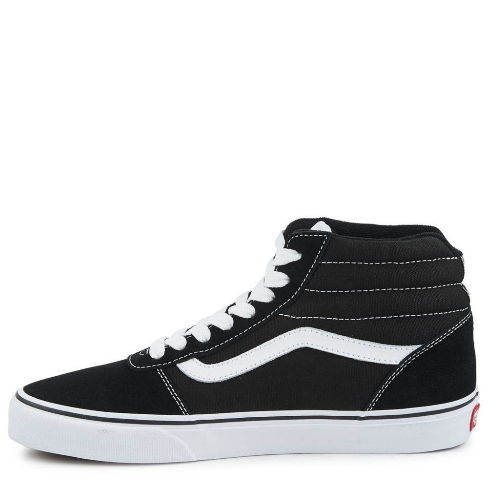 vans white and black high tops
