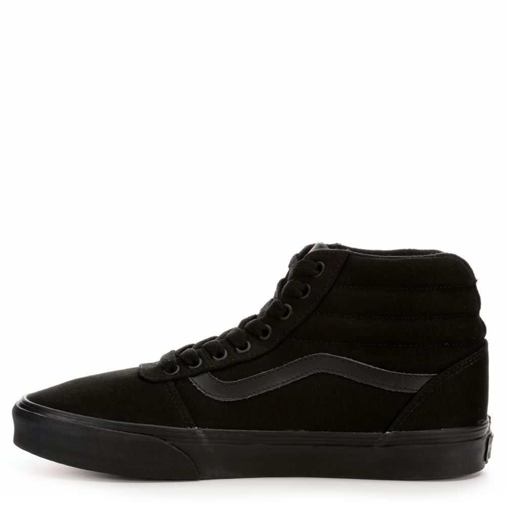black on black vans high tops