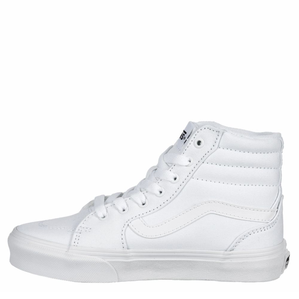 White high shop top vans shoes